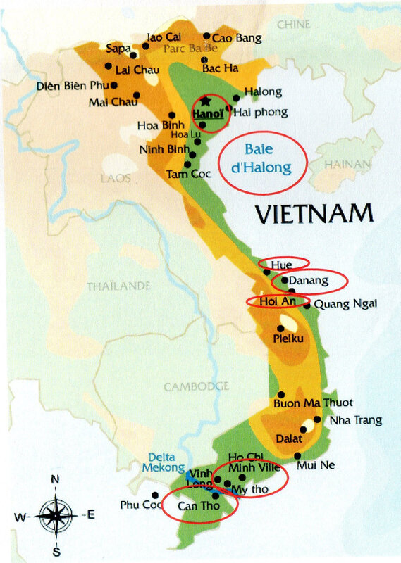 carte du Vietnam