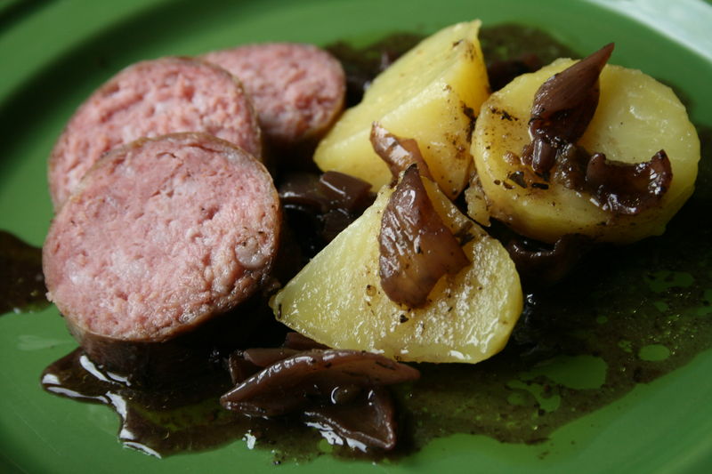 recettes plats Saucisson au chocolat et aux figues séchées