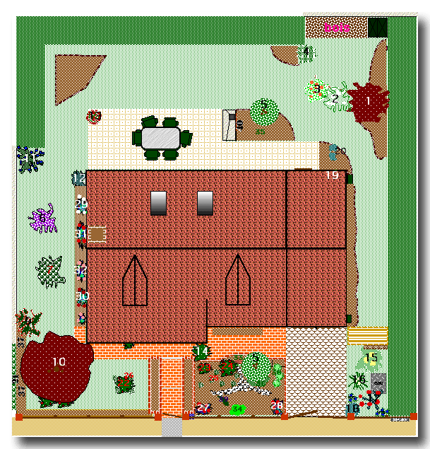 Plan du jardin de Boigny