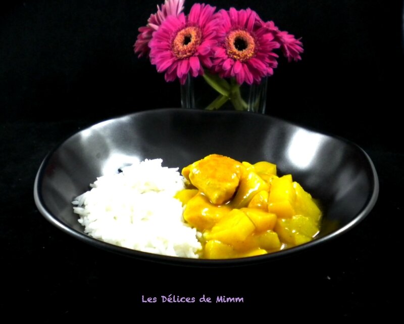 Curry de poulet express aux pommes et ananas 4