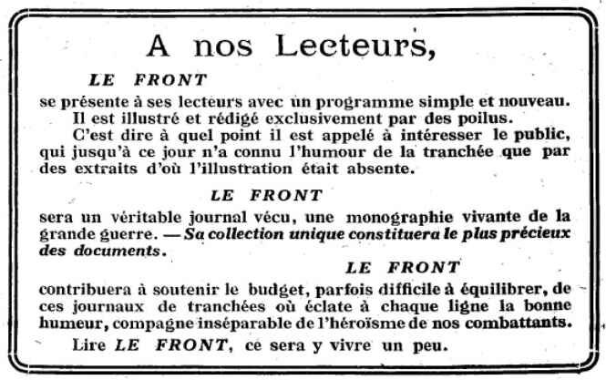 Journal Le Front