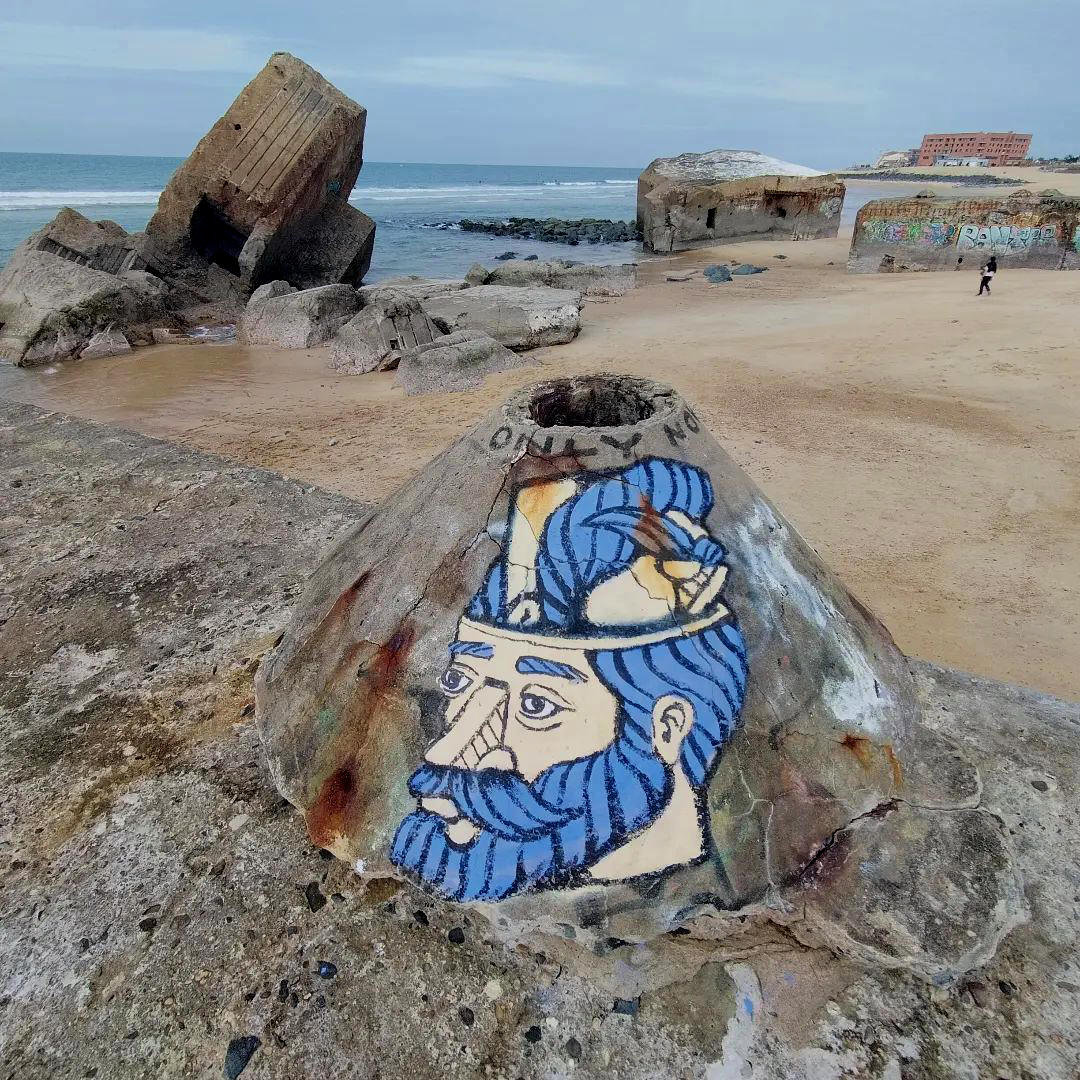Capbreton, plage de la Savane, blockhaus, tête, octobre 2022, insta (40)