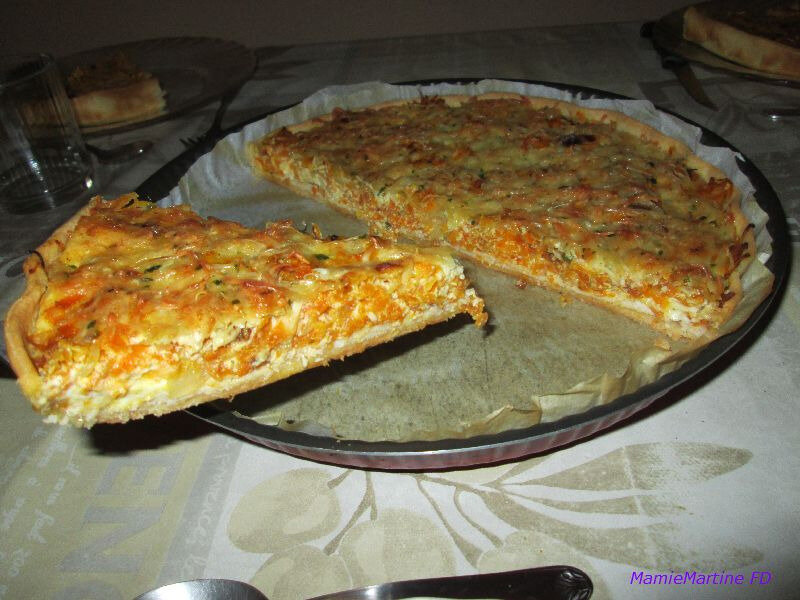 Quiche carottes jambon fromage91