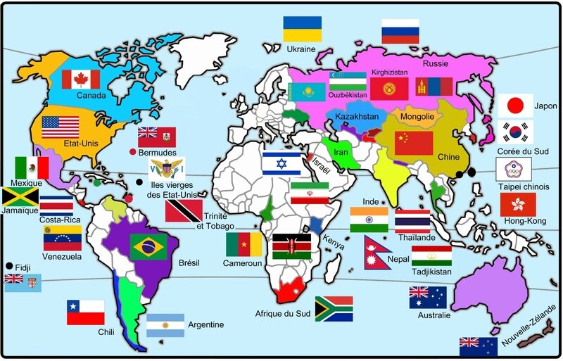 Carte Participants JO 2002 Monde BF