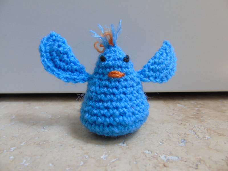 Twitter au crochet bleu