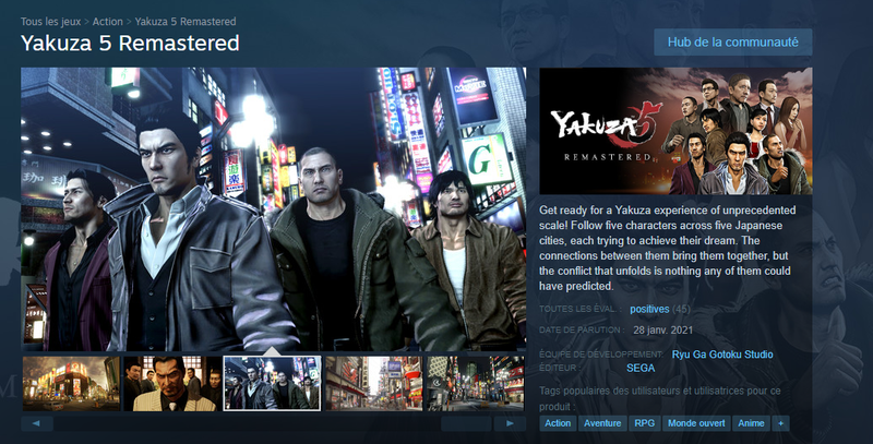 Yakuza 5 steam