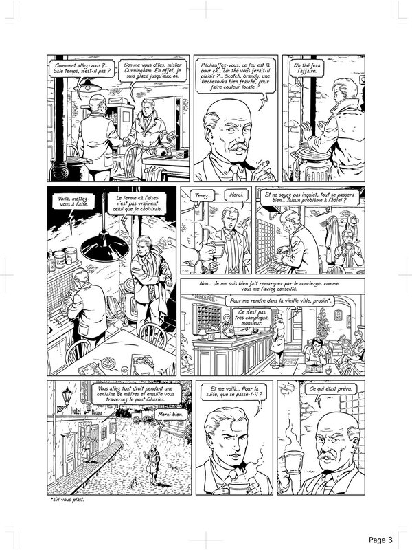 Encrage de Christophe Alvès pour la planche3 de l'album