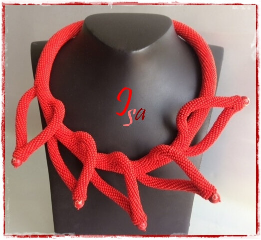 Collier MS 'Corail' rouge 1-001