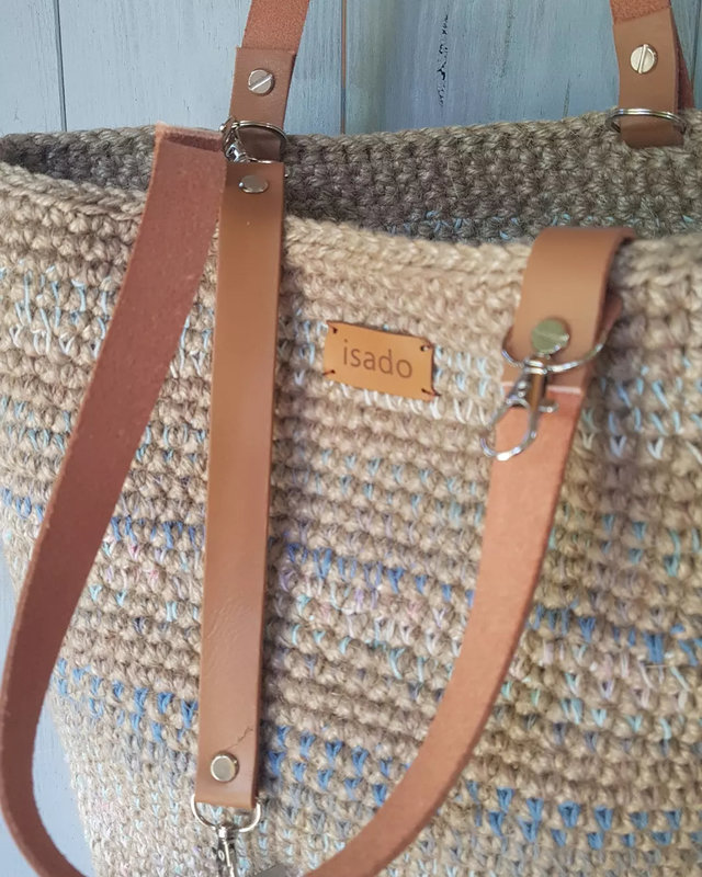 tote bag bag jute crochet cabas