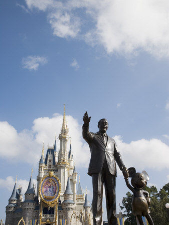 772_34_Statue_of_Walt_Disney_and_Micky_Mouse_at_Disney_World_Orlando_Florida_USA_Affiches