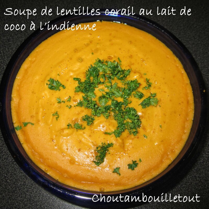 soupe lentilles corail coco