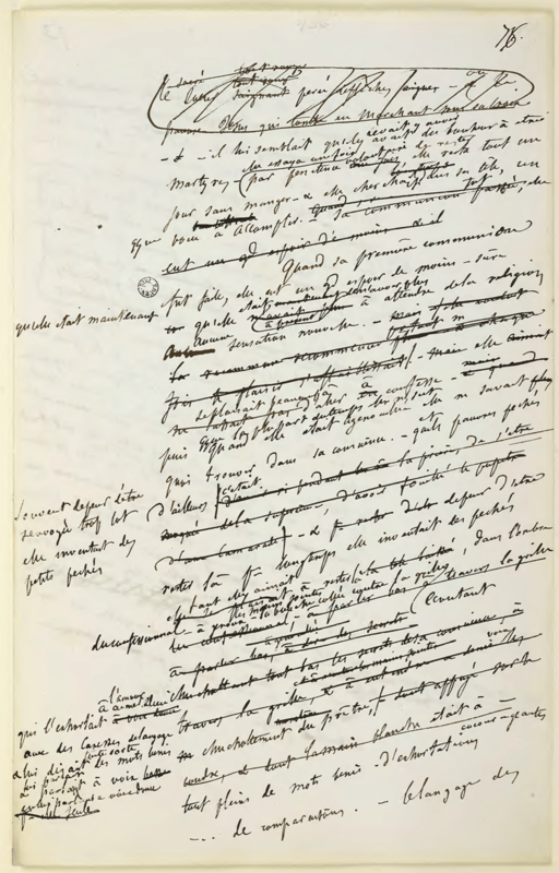Page-de-brouillon-de-Madame-Bovary-de-Gustave-Flaubert-conservee-a-la-bibliotheque
