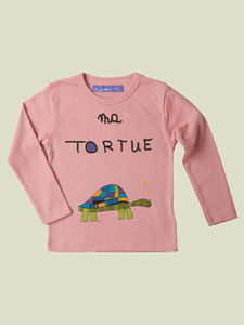 T_shirt_rose_manches_longues_Tortue_