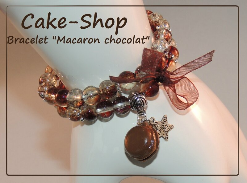 bracelet macaron chocolat