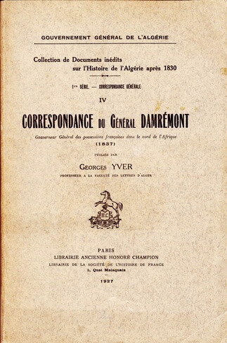 Yver, Correspondance Damrémont, couv