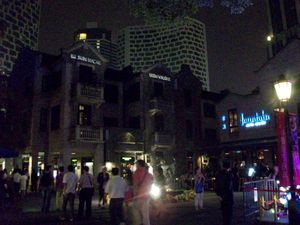 photo du quartier de la rue Lan Kwai Fong à Shanghai