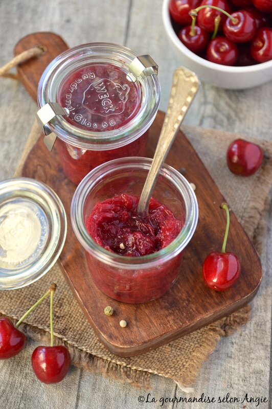 chutney de cerises au gingembre vegan 1