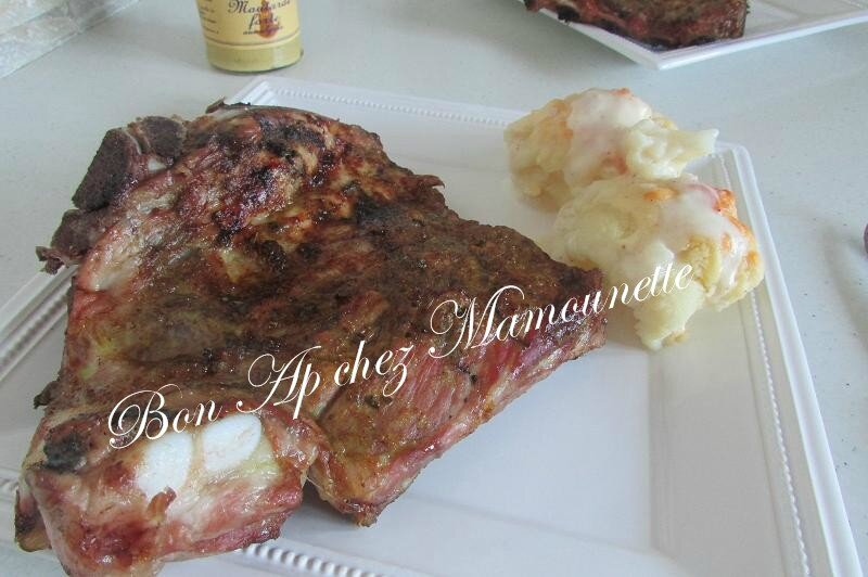 Travers de porc ou ribs bbq et chou-fleur béchamel 029
