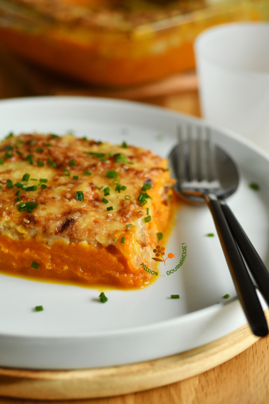 Gartin de potimarron, béchamel oignon & miso blanc