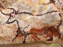 peinture des hommes préhistoriques du jurassic