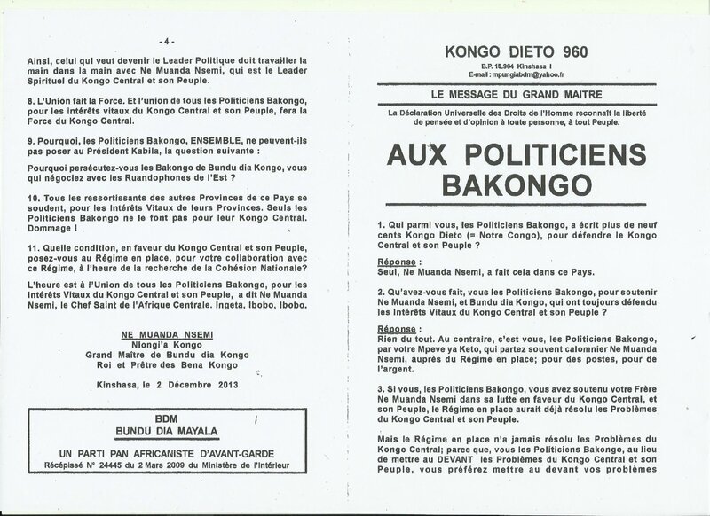 AUX POLITICIENS BAKONGO 1