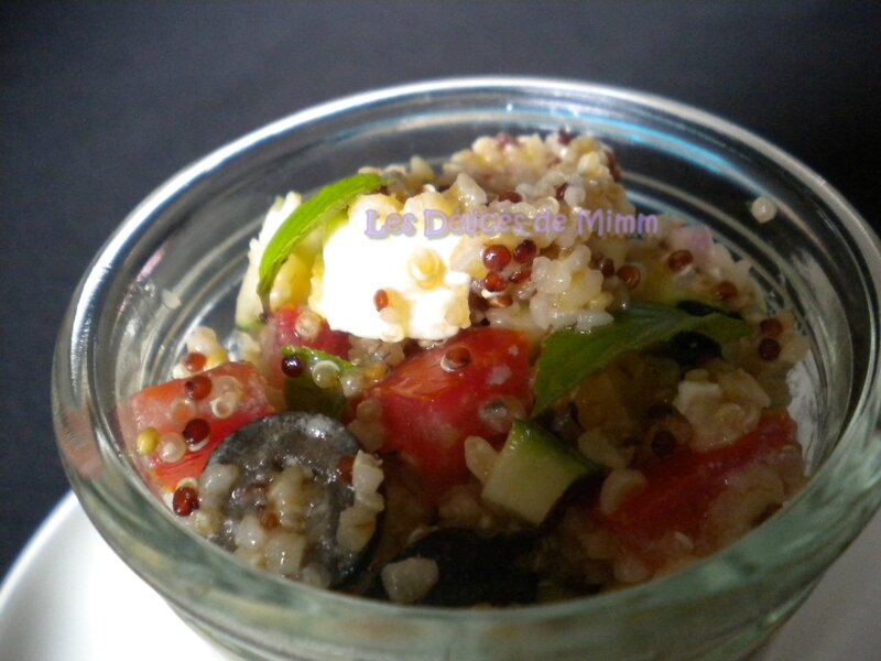 Salade méditerranéenne au quinoa-boulgour 2