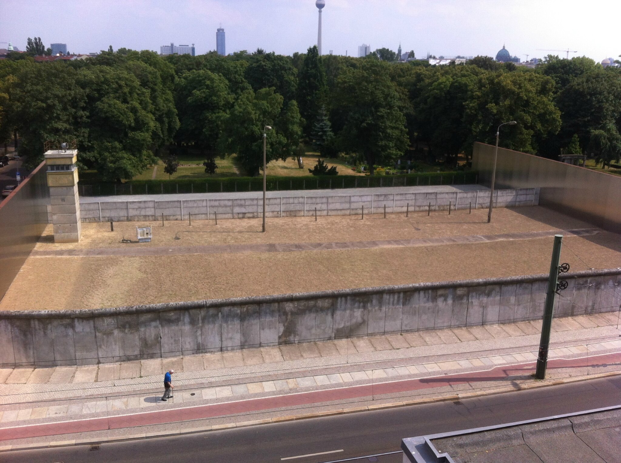 Berlin, mémorial du Mur, vue de la plateforme (Allemagne)
