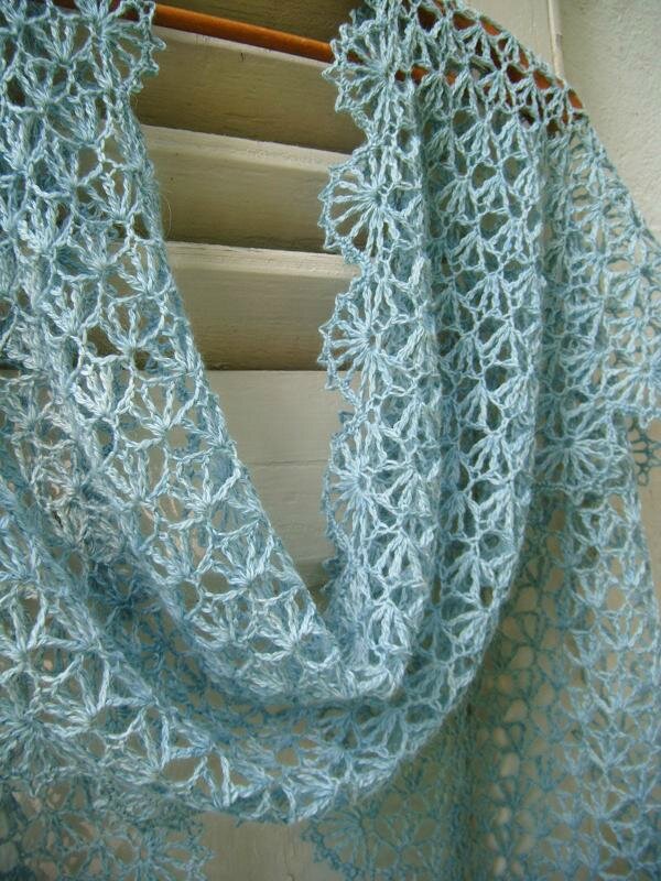 clochette bleu crochet étole 043