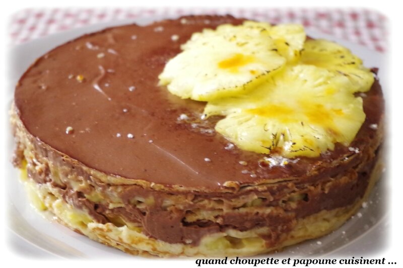 gâteau de crêpes ananas-chocolat-7191
