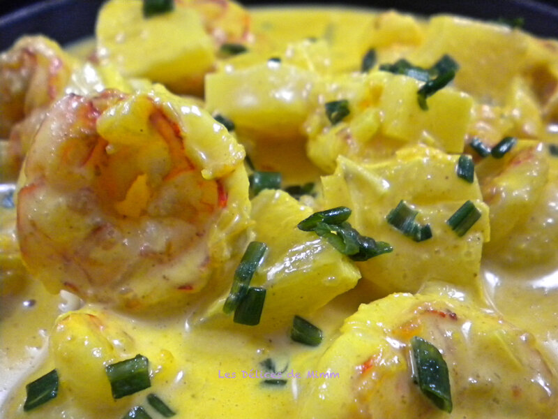 Scampis au curry et à l’ananas 2