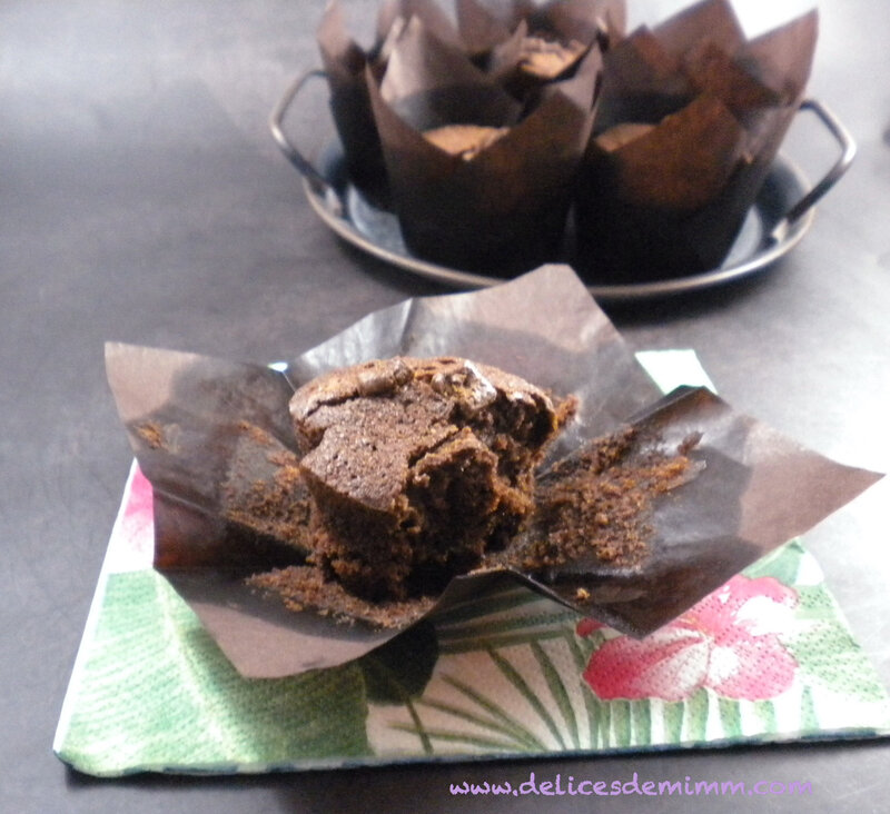 Muffins bien moelleux aux 2 chocolats