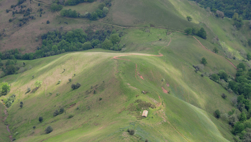 Bidarray, Iparla, le pic, vue en bas (64)
