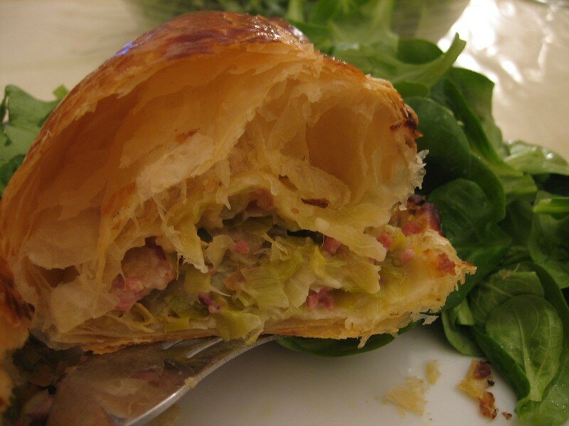 Feuilleté de poireaux
