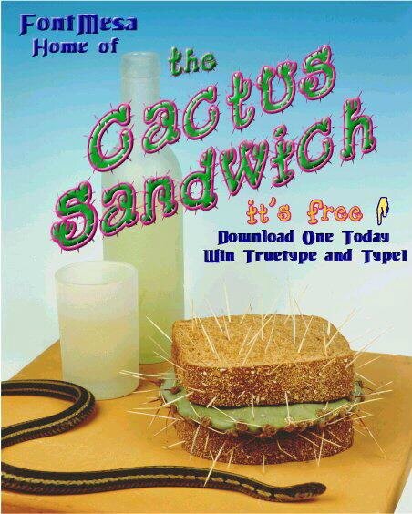 Cactus sandwich font