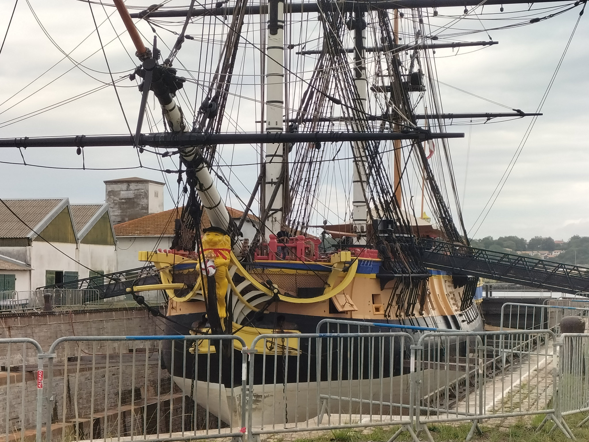 Bayonne, L'Hermione en cale sèche