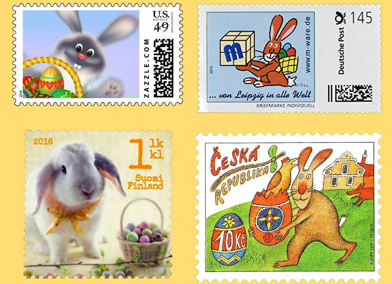 Timbres Lapins de Pâques