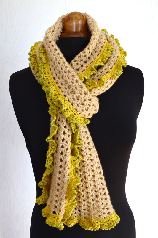 Echarpe volantée-laine-crochet-La chouette bricole (21)