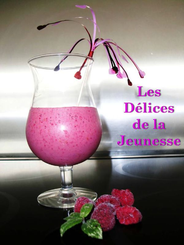 Smoothie framboise menthe