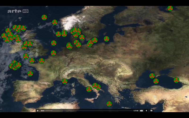 Carte des zones de dépôts sous-marins d'armes chimiques en Europe