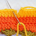 <b>Crochet</b> : Fermer un <b>carré</b> (ou un rond...) de manière invisible.