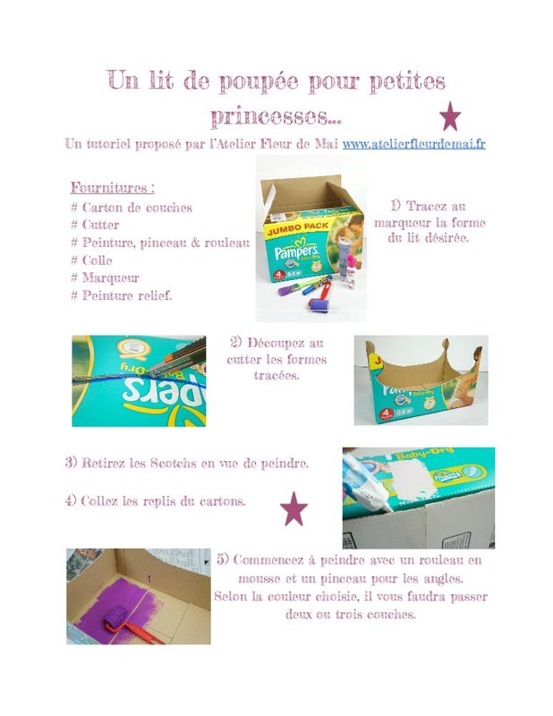 Tutoriel lit de poupée Atelier Fleur de Mai page 1