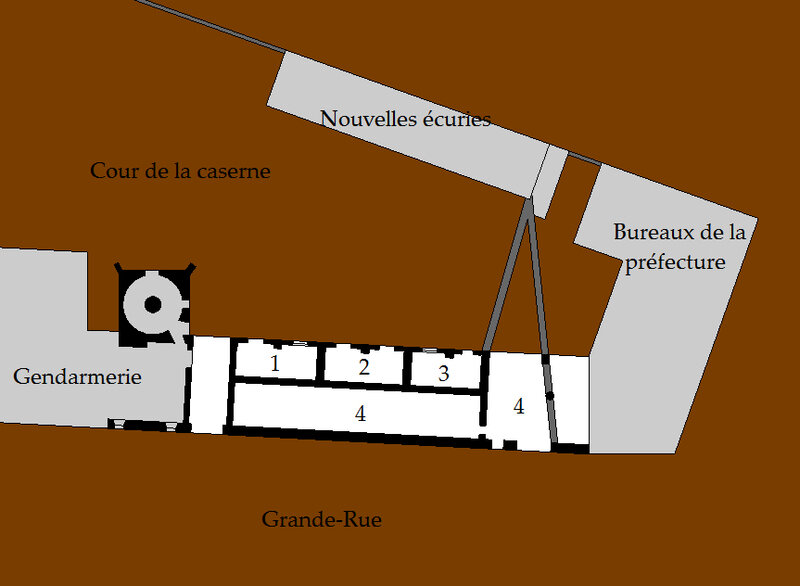 L'aile Antoine le Bon après les travaux de Châtelain (dessin personnel)
