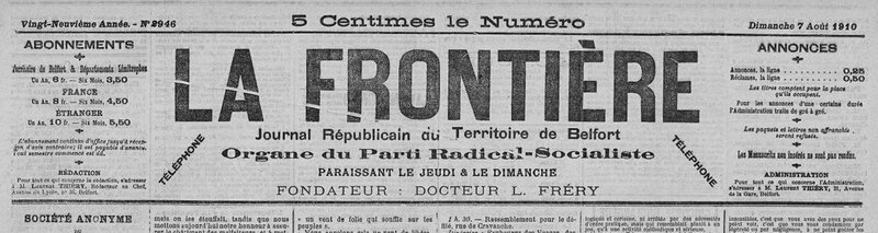 1910 08 07 La Frontière
