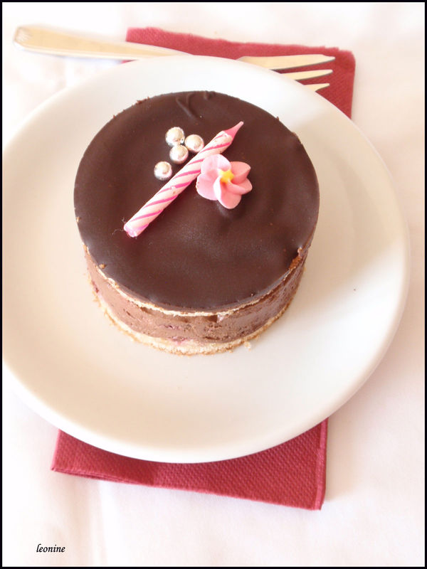 recettes dessert Chocoboise : Mousse au chocolat avec ses framboises et sa ganache