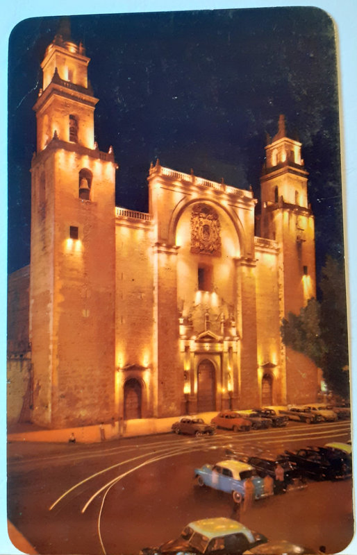 Mexico - cathédrale à Mérida - écrite 499