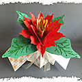 <b>cARTe</b> pop-up : le Poinsettia dans son paquet cadeau 