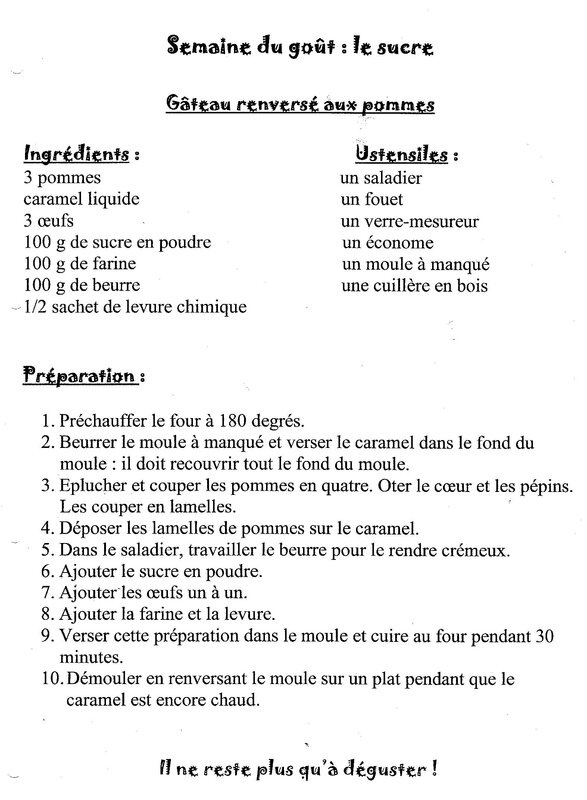 gateau aux pommes