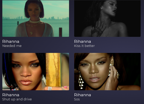 Des clips de Rihanna