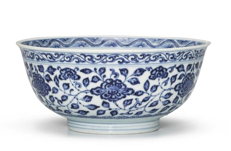 A blue and white bowl, Qing dynasty, Yongzheng period (1723-1735)