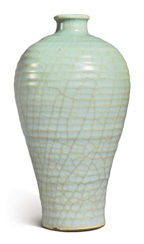 A 'Longquan' celadon-glazed meiping, Song dynasty (960-1279)